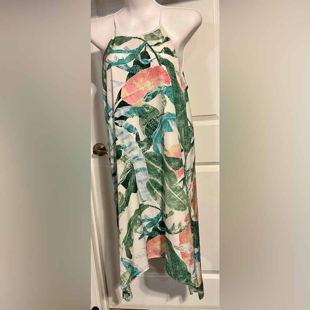 Lauren Conrad Sz L Asymmetrical Slip Dress